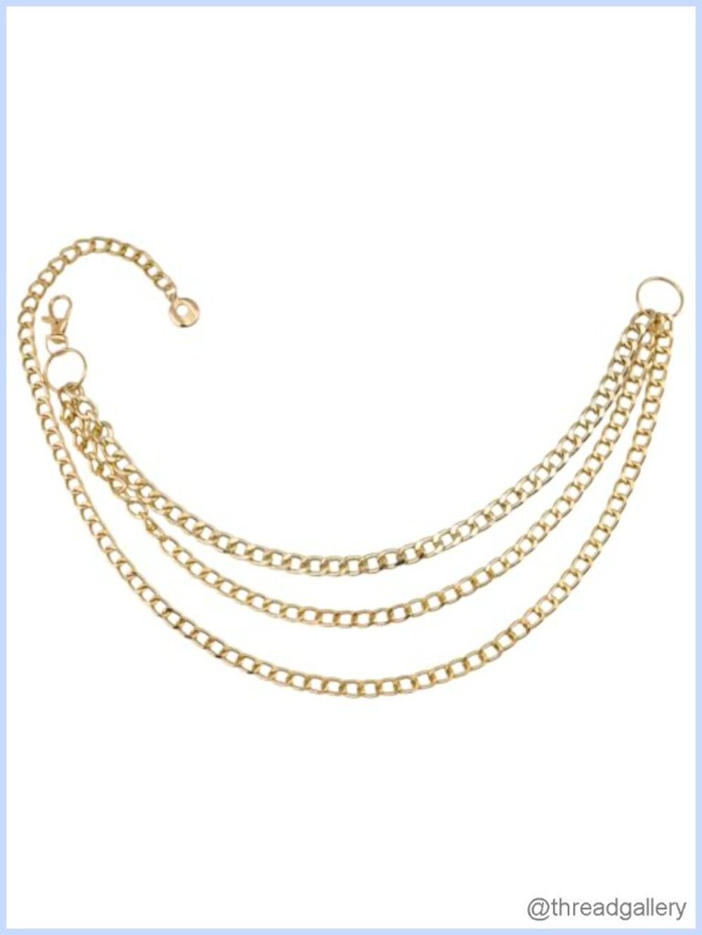 Cuban Link Chain Belt Adjustable Waist Chain for Dress